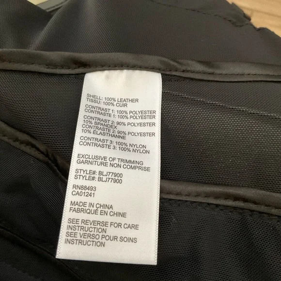 BLANC NOIR Leather and Mesh Moto Jacket NWOT  size small - Picture 14 of 16